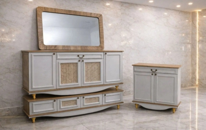 ست آینه کنسول و میز تلویزیون و جاکفشی وکیوم